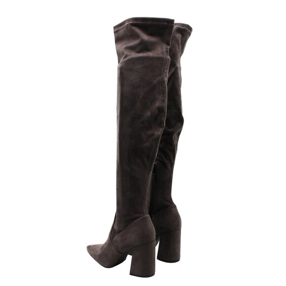 Steve Madden Womens Jacoby Pointed Toe Block Heel Over-the-Knee Boots - Picture 6 of 7